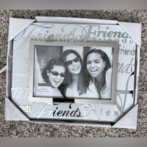 Malden Silver "Friends" Accent 4x6 Photo Frame